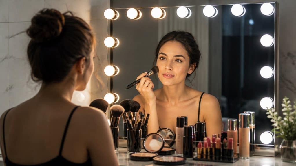 adjustable daylight mimicking makeup lighting