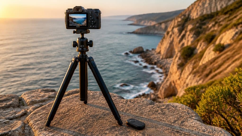 bluetooth remote travel tripod