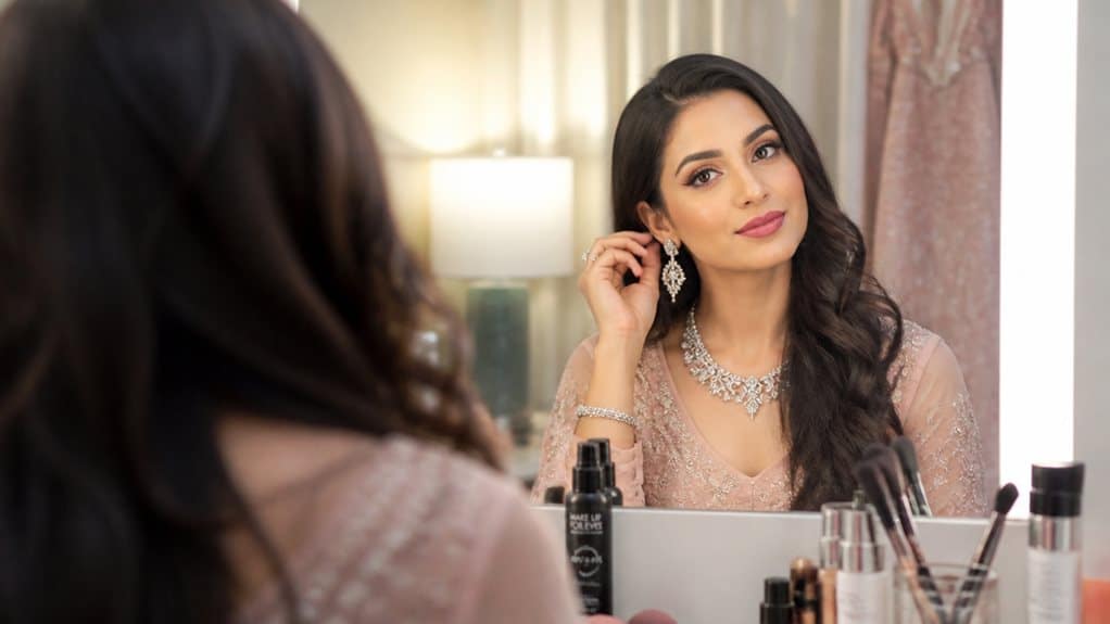 long lasting layered bridal makeup