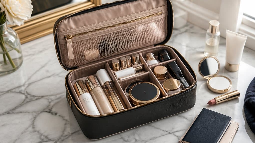 optimal travel makeup bag