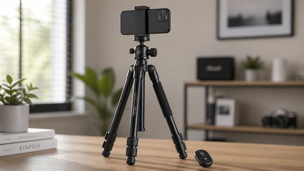 phone tripod bluetooth remote