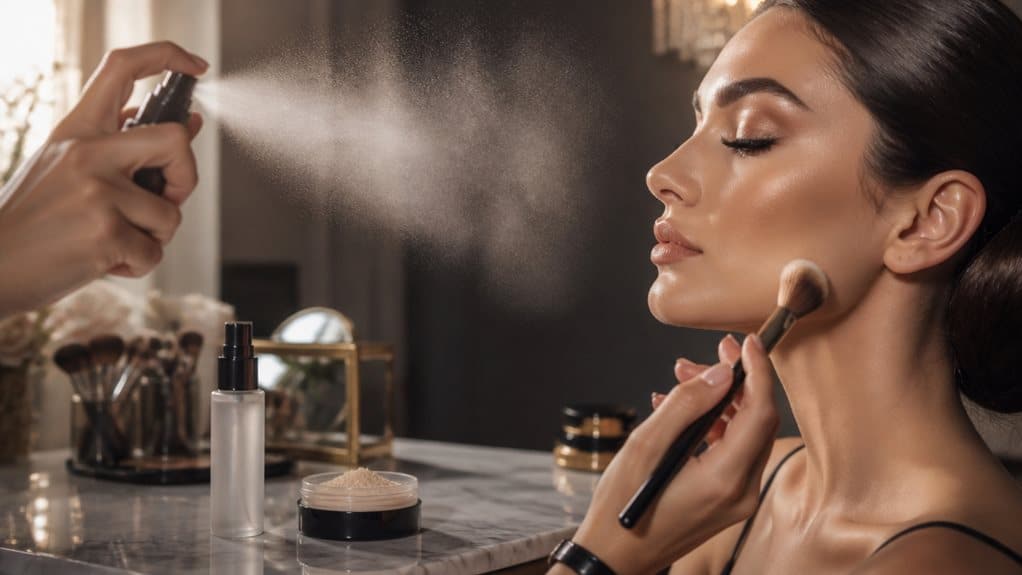 powder then mist for seamless