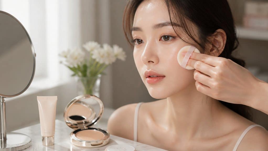press sunscreen layer thinly