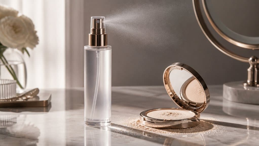 setting spray vs powder